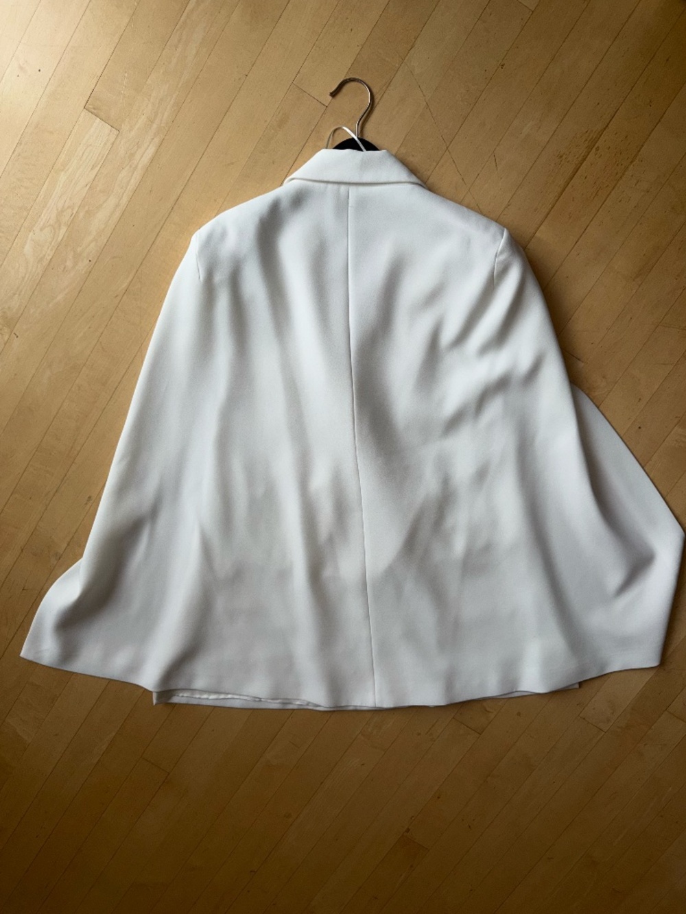 Zara White double breasted Cape/Blazer, XL, GP1611 - Picture 12 of 13